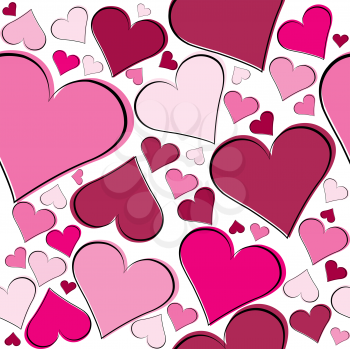 Royalty Free Clipart Image of a Heart Pattern Background