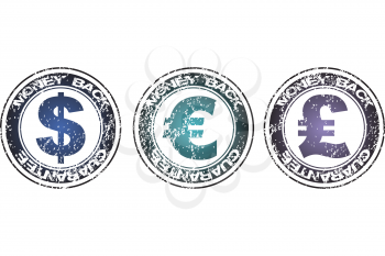 Royalty Free Clipart Image of a Money Stamps