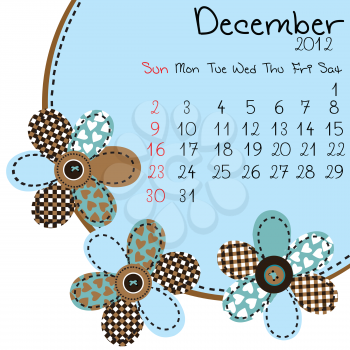 2012 December Calendar