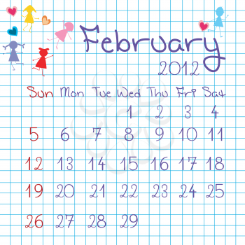 Calendar for February 2012