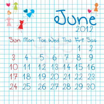 Calendar for June 2012