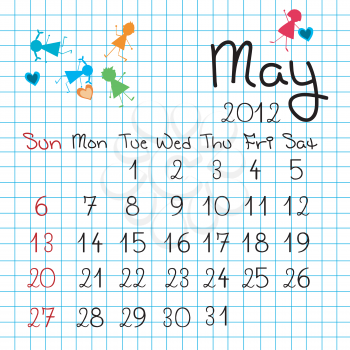 Calendar for May 2012