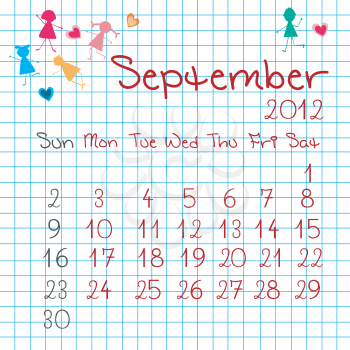 Calendar for September 2012