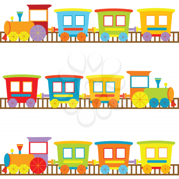 Background for kids with cartoon trains