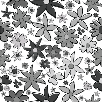 Background with grey flowers