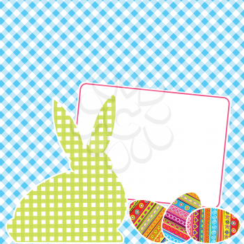 Textile patchworks Easter card