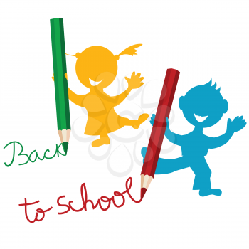 Back to school background with kids