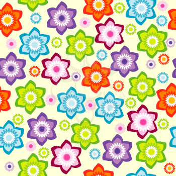 Floral background with colored flowers