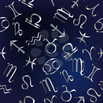 Royalty Free Clipart Image of a Zodiac Symbol Background