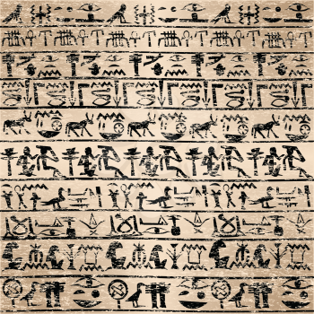Grunge background with Egyptian hieroglyphs