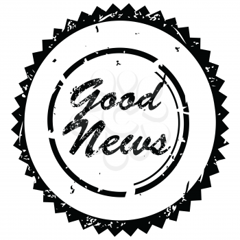 Stamp with 'Good news' text