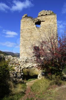 Image of Coltesti fortress tower, built in the 13th century in Transylvania