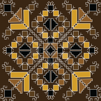Ethnic motif in brown tones