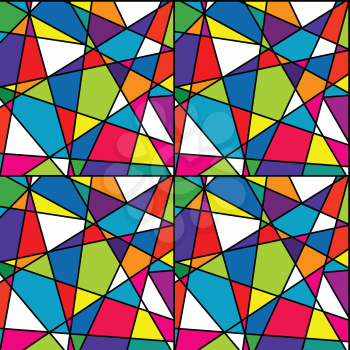 Colorful mosaic, seamless with geometrical shapes