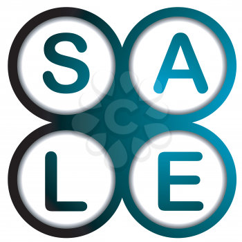 Sale poster with round shapes