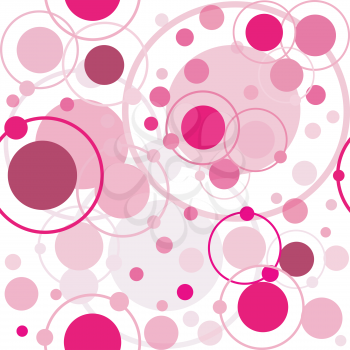 Pink circles and dots pattern , abstract background