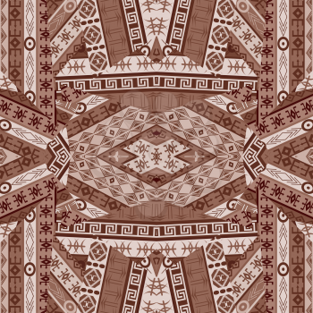 Ethnic patchwork design with african elements