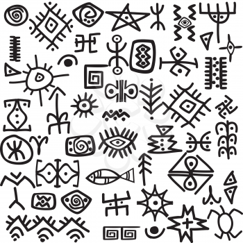 Collection of ancient symbols