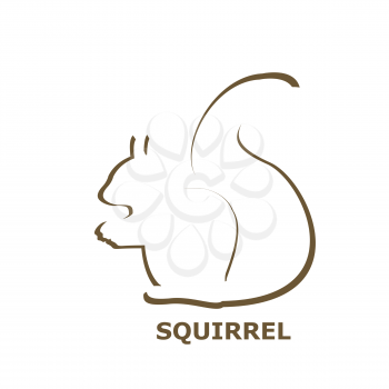 Illustration on a squirrel icon