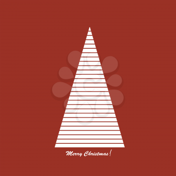 Card with stylised Christams tree