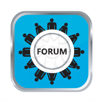 Forum button with group of people
