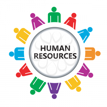 Human resources icon with group of people