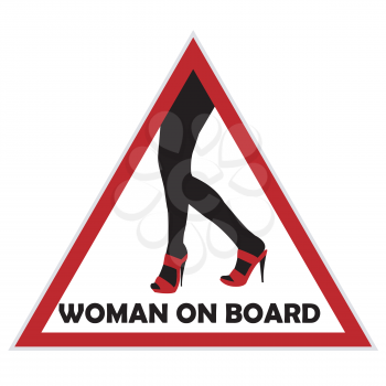 Woman on board sign