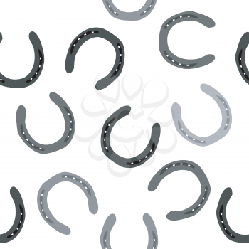 Black and white horseshoes seamless