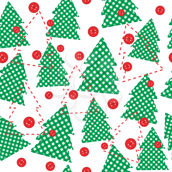 Christmas template wrapping paper in patchwork style