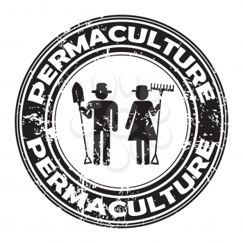PERMACULTURE rubber stamp