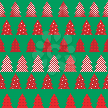 Wrapping paper for Christmas with red Christmas tree
