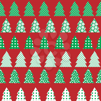 Wrapping paper for Christmas with Christmas tree