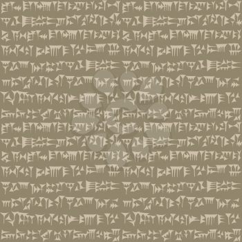Ancient cuneiform assyrian or sumerian inscription background