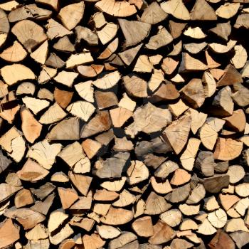 Pile of wood background 