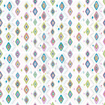Colorful rhombus seamless background