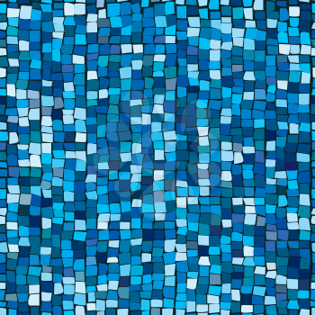 Blue mosaic seamless background