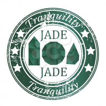 Ruber stamp with jade gems and jade benefit