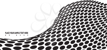 Royalty Free Clipart Image of a Dotted Wave With Space for Text
