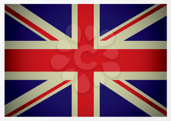 Royalty Free Clipart Image of an Aged Union Jack