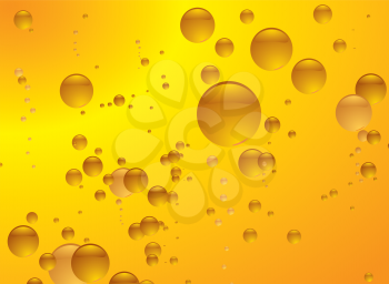 Royalty Free Clipart Image of a Golden Bubble Background