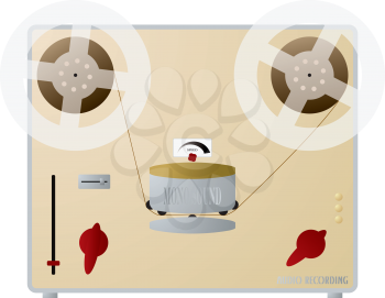 Royalty Free Clipart Image of an Old Tape Recorder