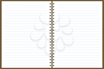 Royalty Free Clipart Image of an Open Binder
