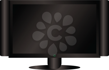 Royalty Free Clipart Image of a Flat Screen TV