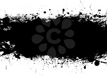 Royalty Free Clipart Image of an Ink Splatter Band