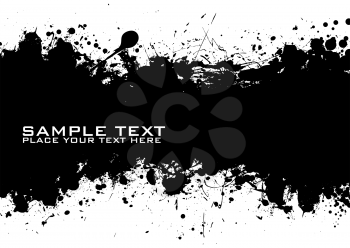 Royalty Free Clipart Image of an Inkblot With Space for Text