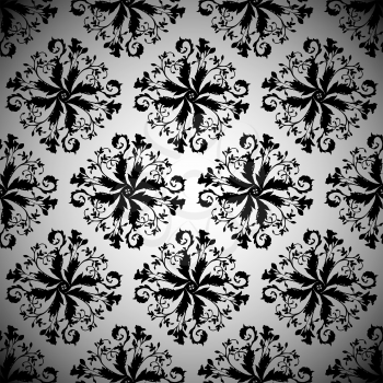 Royalty Free Clipart Image of a Black and Silver Wallpaper