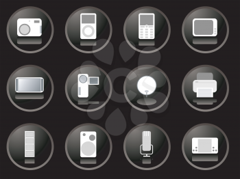 Royalty Free Clipart Image of Electronic Buttons