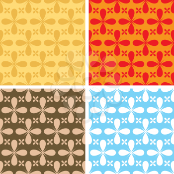 Royalty Free Clipart Image of a Set of Retro Wallpaper