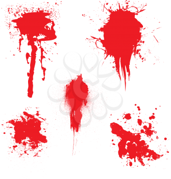 Royalty Free Clipart Image of Red Spatters