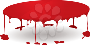Royalty Free Clipart Image of a Dripping Red
